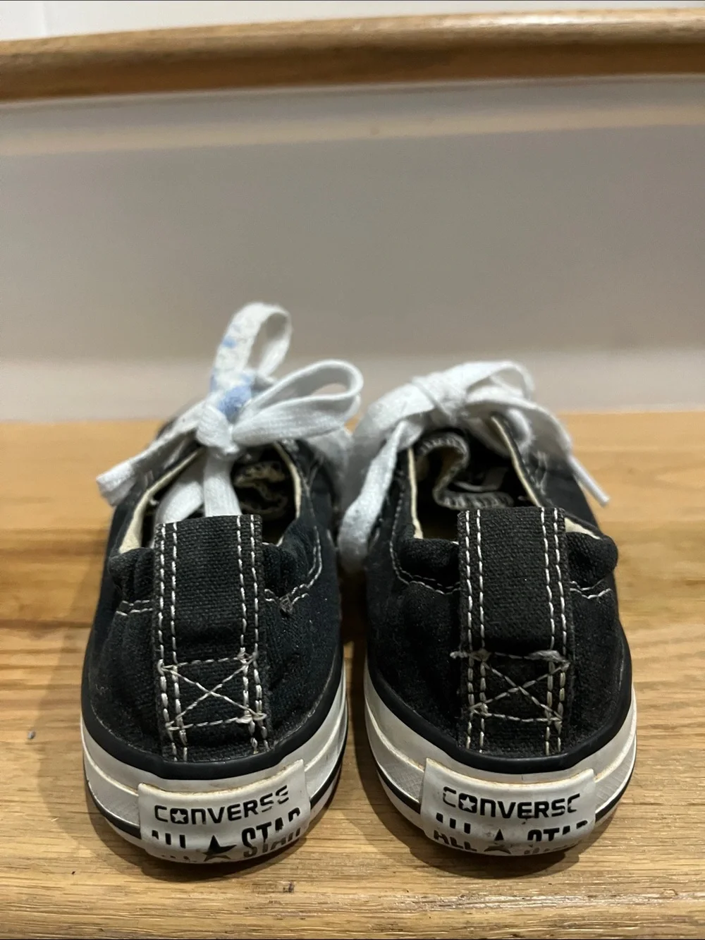 Converse Kids Black & White Low-Top Canvas Sneakers